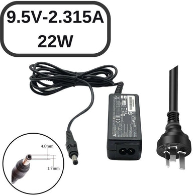 [9.5V-2.315A/22W][4.8x1.7] Asus Eee PC 2G Surf Laptop AC Power Supply Adapter Charger - Polar Tech Australia