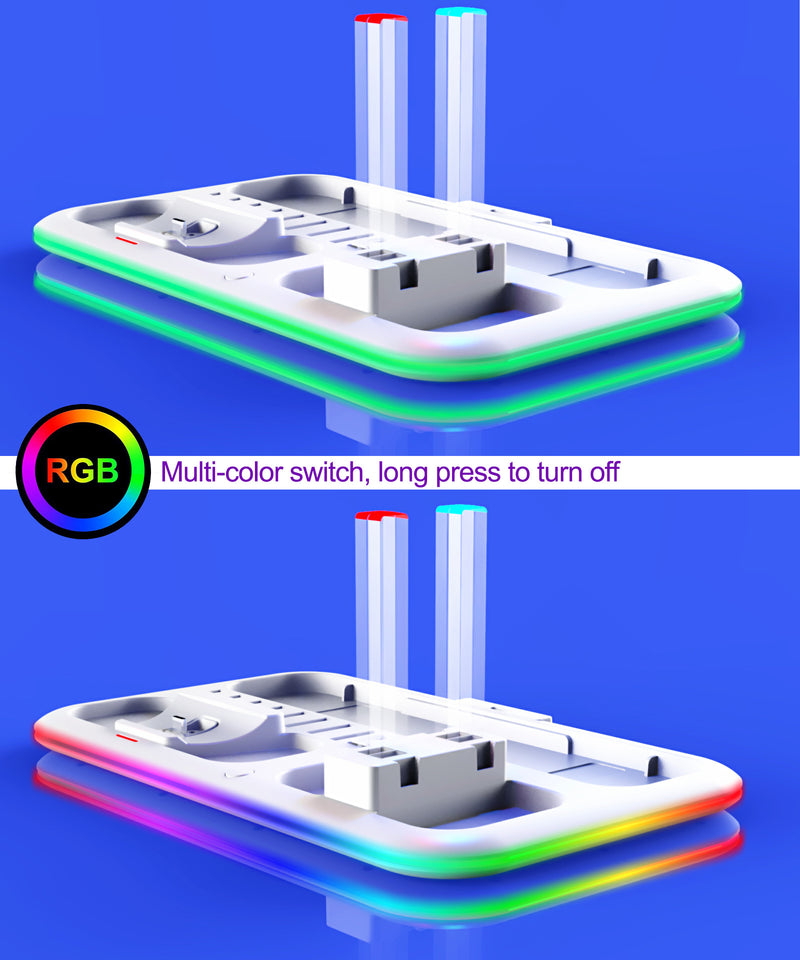 Cargue la imagen en el visor de la galería, Nintendo Switch All-in-one Multifunction Charging Stand with Cooling Fan &amp; RBG Light Effect &amp; Disc Storage - Polar Tech Australia
