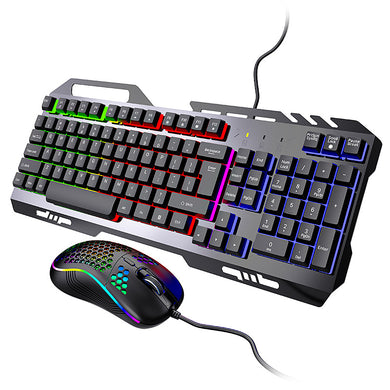 Office Gaming Keyboard & Mouse Set RGB Light Effect - Polar Tech Australia