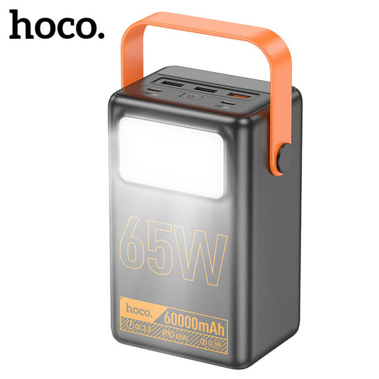 [J110A][60000mAh][LED Light] HOCO Universal5 Ports PD 65W & QC 3.0 Fast Charging Power Bank - Polar Tech Australia