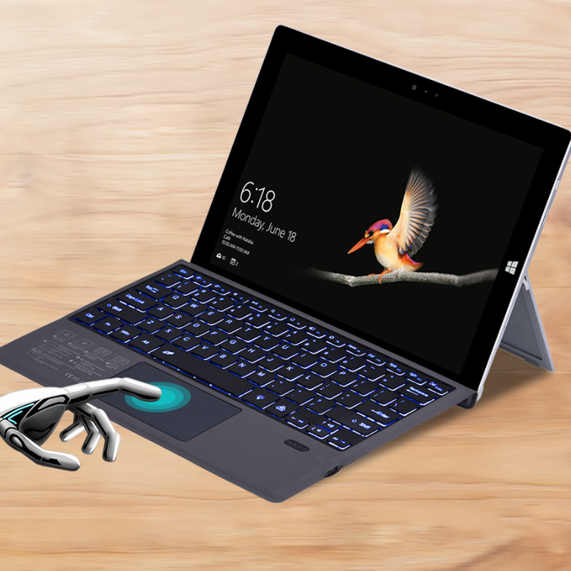 Cargue la imagen en el visor de la galería, Microsoft Surface Pro 3/4/5/6/7/7 Plus Compatible Wireless Keyboard Cover With Back light - Polar Tech Australia
