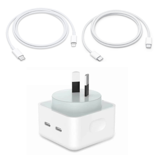 Apple 35W Dual C Port Fast PD Type-C USB-C Port Wall Charger Traveller Power Adapter - (AU Plug) - Polar Tech Australia