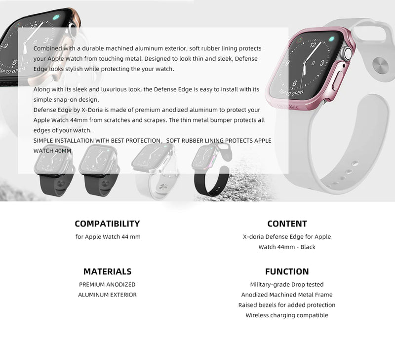 Cargue la imagen en el visor de la galería, X-Doria Defense Edge Apple Watch heavy Duty Protection Case - Polar Tech Australia
