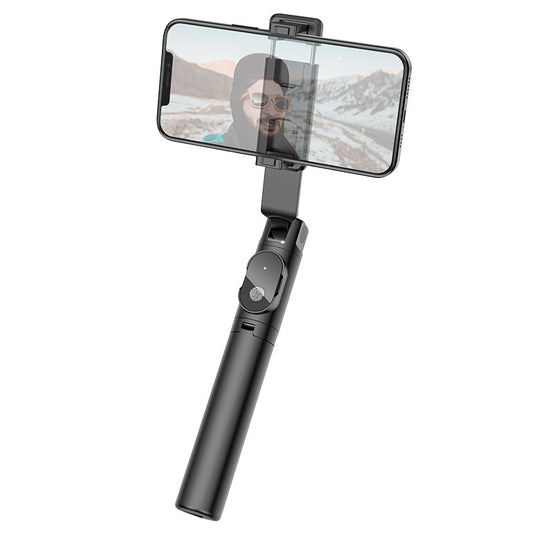 [BY7] BOROFONE Aluminum Alloy Dual Usage Selfie Stick & Desktop Holder With Wireless Control & Light - Polar Tech Australia