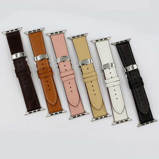 Mutural Apple Watch 1/2/3/4/5/SE/6/7/8 Real Leather Watch Band Strap - Polar Tech Australia