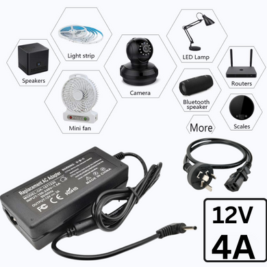 [12V-2.5A/30W][5.5x2.5 & 5.5x2.1] Universal Computer/Monitor/LED Strip/Light Module/Speaker/CCTV/Router/Camera Power Supply Adapter Wall Charger - Polar Tech Australia