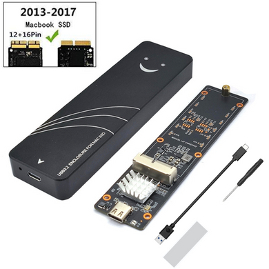 Macbook Air Pro 2013-2017 SSD to USB 3.0 3.1 3.2 External Hard Drive Adapter Reader Enclosure Data Recovery - Polar Tech Australia