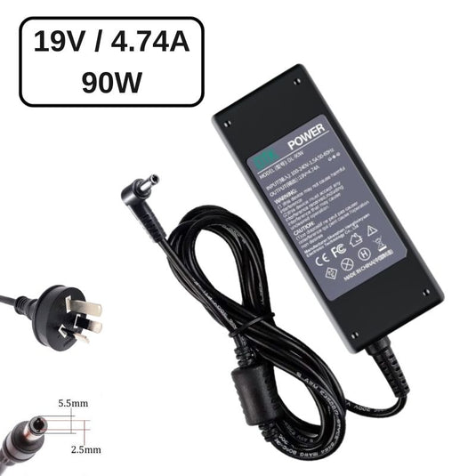 [19V-4.74A/90W][5.5x2.5] Gigabyte Q1432A Laptop AC Power Supply Adapter Charger - Polar Tech Australia