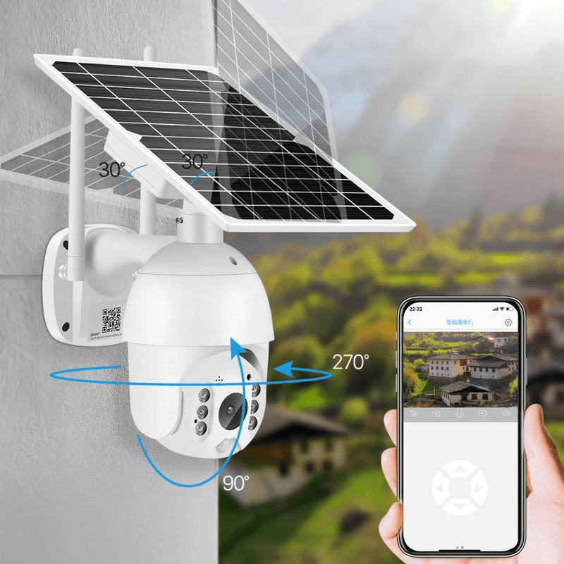 Load image into Gallery viewer, [1080P FHD][WIFI Version] Solar Panel Battery Powered Wireless Wire-Free IP66 Outdoor PTZ Camera - Polar Tech Australia
