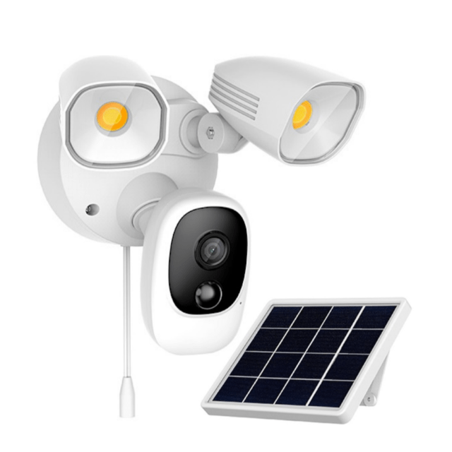 Load image into Gallery viewer, 1080P Outdoor Wireless Home Security Camera Built-in Solar Panel &amp; Floodlight &amp; Mic &amp; Battery - Polar Tech Australia
