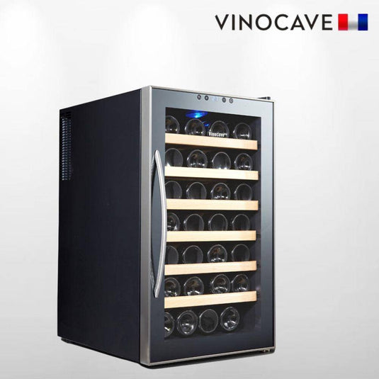 [28 Bottle][SC-28] Vinocave Stainless Steel Freestanding Wine Refrigerator Cooler Fridge - Polar Tech Australia
