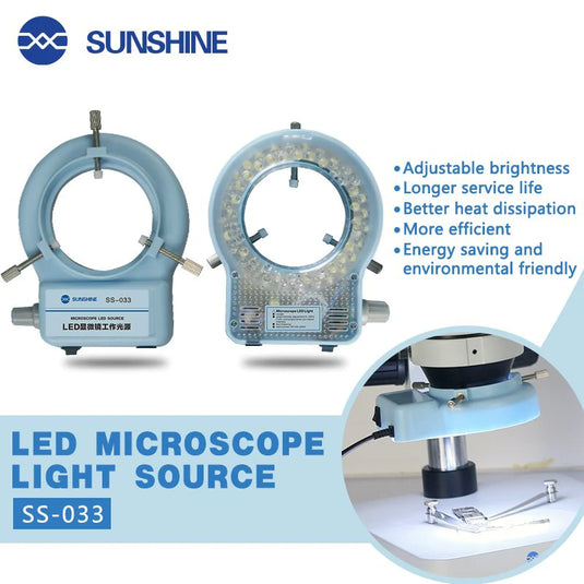[SS-033 / S-033] Sunshine Adjustable Microscope 56 Bulbs Super Bright LED Light Ring - Polar Tech Australia
