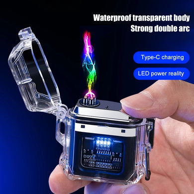 Cyber Punk Style Transparent Super Cool Windproof Waterproof Electric Cigarette Lighter Men Gift - Polar Tech Australia