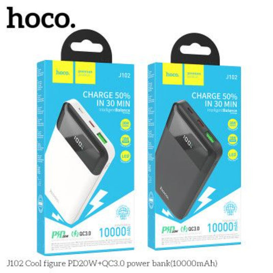 [J102][10000mAh] HOCO PD 20W QC 3.0 Fast Charging Power Bank - Polar Tech Australia