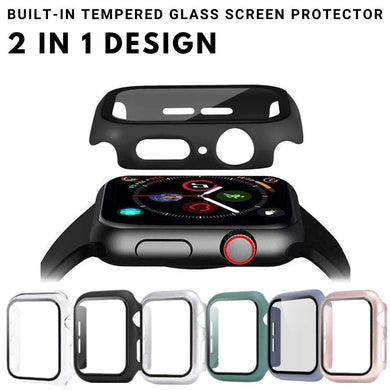 Apple Watch Series 1/2/3/4/5/6/SE Full Covered 2 in 1 Case & Tempered Glass Protector - Polar Tech Australia