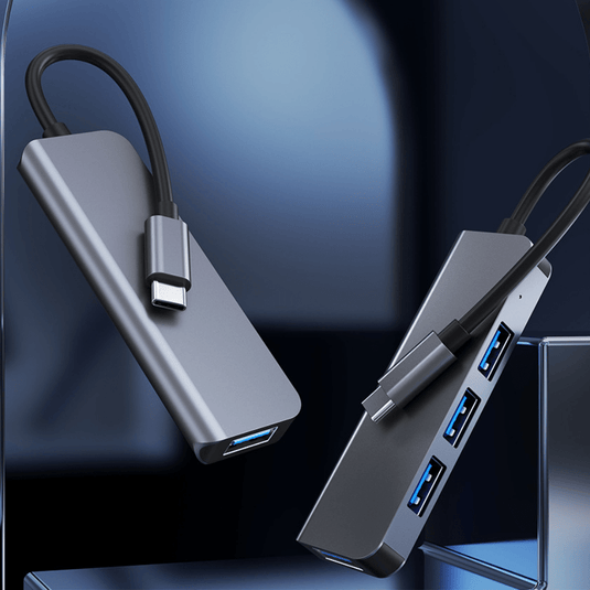 [BYL-2013T] Type-C Adapter 4 In 1 Multi-function USB 3.0 & USB 2.0 HUB Splitter - Polar Tech Australia