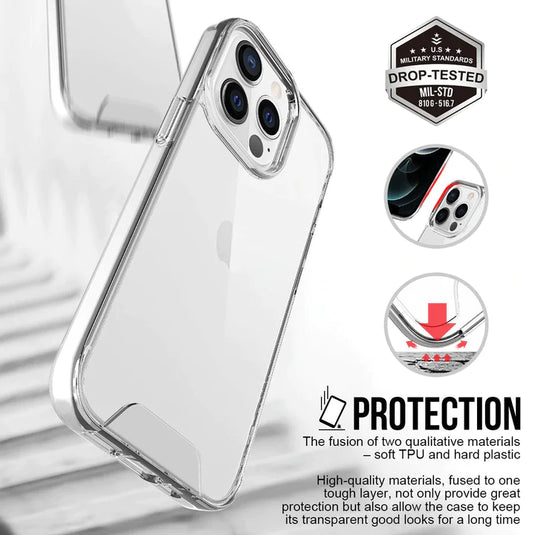 Apple iPhone X/XS/XR/XS Max SPACE Transparent Rugged Clear Shockproof Case Cover - Polar Tech Australia