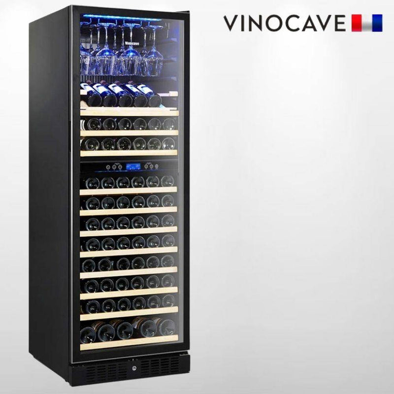 Load image into Gallery viewer, [Dual Zone][120 Bottle][450BJP] Vinocave Stainless Steel Freestanding Wine Refrigerator Cooler Fridge - Polar Tech Australia
