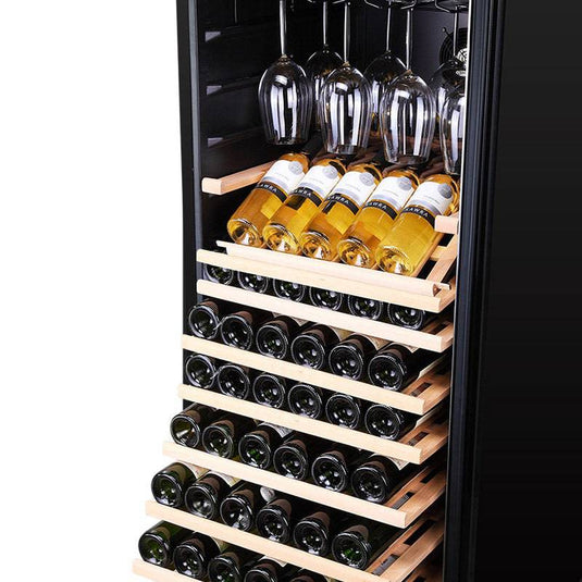 [Dual Zone][120 Bottle][450BJP] Vinocave Stainless Steel Freestanding Wine Refrigerator Cooler Fridge - Polar Tech Australia