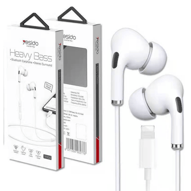 Heavy Bass Yesido Lightning Wired Earphone Headset Headphone With Mic For Apple iPhone / iPad (YH34) - Polar Tech Australia