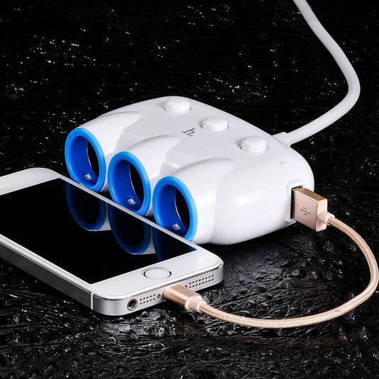 HOCO Dual USB Port Triple Cigarette Lighter Splitter Car Charging Adapter (C1) - Polar Tech Australia