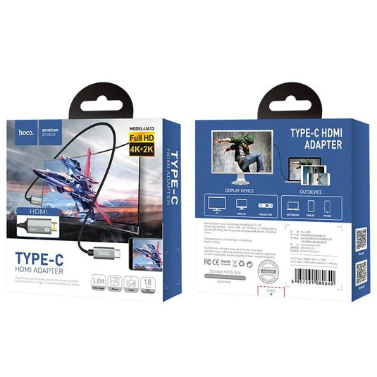 HOCO TYPE-C to HDMI 4K HDTV TV Digital Smart Converter Cable (UA13) - Polar Tech Australia