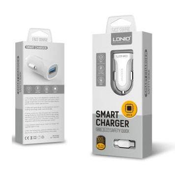 LDNIO Car USB Charger With Charging Cable - Polar Tech Australia