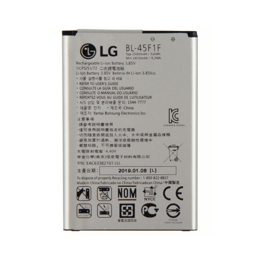 LG K4 2017/K8 2017/K8 2018/K9 Replacement Battery (BL-45F1F) - Polar Tech Australia