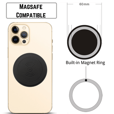 [MagSafe Compatible] Universal Magnet Leather Sticker Pad For Car Holder Wireless Charging - Polar Tech Australia