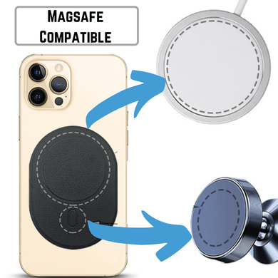 [MagSafe Compatible] Universal Magnet Leather Sticker Pad For Car Holder Wireless Charging - Polar Tech Australia