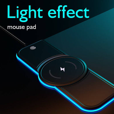 Mouse Pad Built-in 15W Fast Wireless Charger Charging Pad With RGB light effect - Polar Tech Australia
