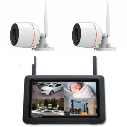 [Built-in 7 inch Monitor] 2 CH Wireless IP Pro CCTV NVR Network Video Recorder Security Camera System - Polar Tech Australia