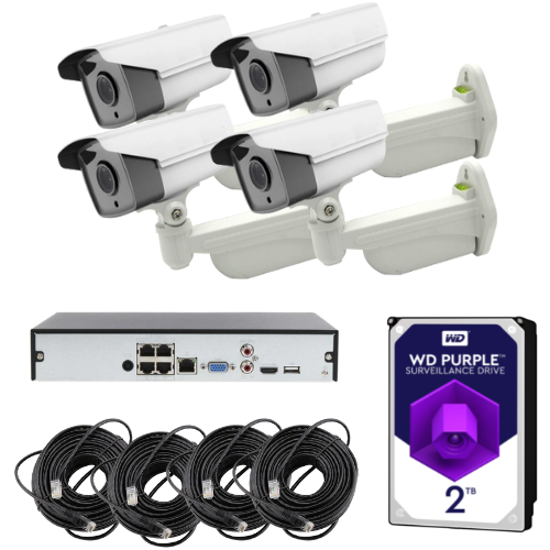 [5MP 4 CH Kit] IP Pro IP 5MP FHD Camera IR CCTV Home Surveillance Security Wireless Camera NVR System - Polar Tech Australia
