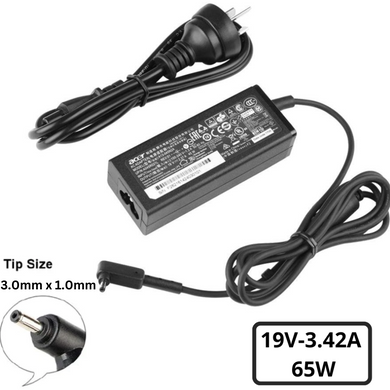 [19V-3.42A/65W][3.0x1.0] Acer TravelMate X349-M P648-G3-M Laptop AC Power Supply Adapter Charger - Polar Tech Australia