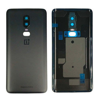 [With Camera Lens] OnePlus 6 One Plus 1+6 Back Rear Glass Panel - Black - Polar Tech Australia
