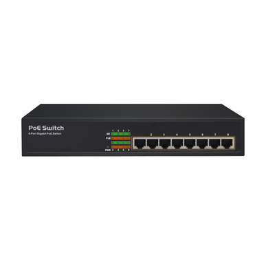 [PSE818R] 8 PoE Ports Gigabit Ethernet Desktop CCTV PoE Switch - Polar Tech Australia