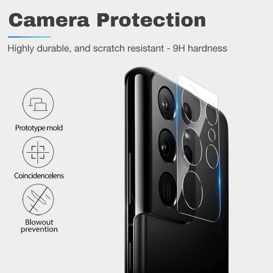 Samsung Galaxy S21/S21 Plus/S21 Ultra Tempered Glass Camera Lens Protector - Polar Tech Australia