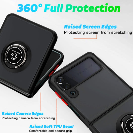 Samsung Galaxy Z Flip 3 5G (SM-F711) Magnet Ring Holder Case - Polar Tech Australia