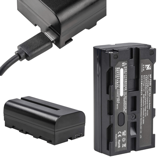 [Sony Compatible] 5V/2A Type-C Port Rechargeable Battery (NP-F750 & NP-F550) - Polar Tech Australia