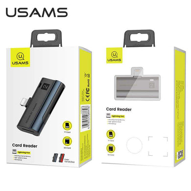 USAMS US-SJ430 Lightning Port Card Reader (SD card+TF card) - Polar Tech Australia