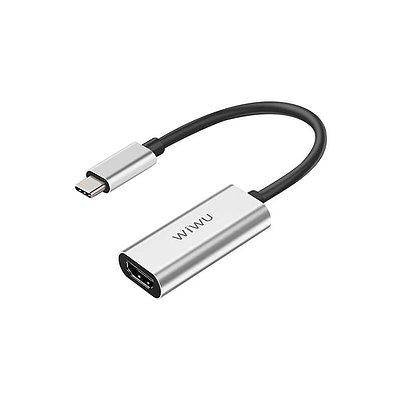 WIWU ALPHA Type-C to HDMI Adapter USB-C HUB Aluminum Alloy Connector Cable (Length 1.1M) - Polar Tech Australia