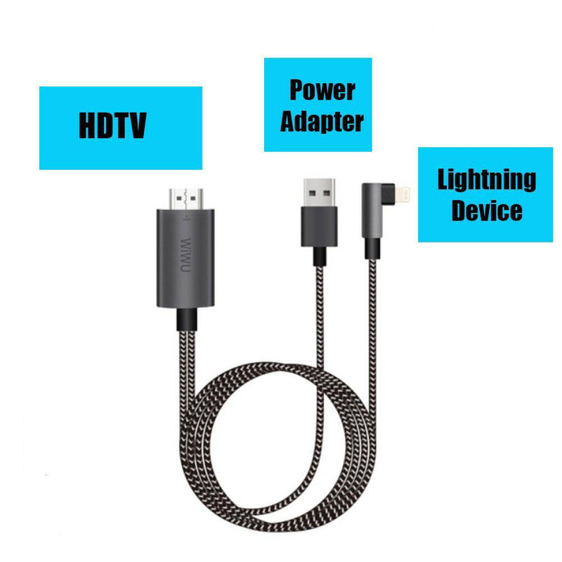 Cargue la imagen en el visor de la galería, WIWU Lightning to HDMI USB 2.0 Ultra HD 4k Charging HDTV Video Cable Adapter Converter for iPhone/iPad - Polar Tech Australia
